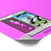 Question Police Caricature encadrée Poster Drôle (Coin)