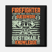 Questionable Knowledge Fireman Gift Proud Firefigh Magneet (Voorkant)