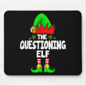 Questioning Elf Group Christmas Funny Pajama Party Muismat (Voorkant)