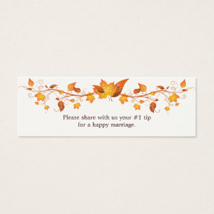 Questionnaire du Mariage du feuillage d'automne