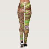 Questions 1 Leggings Vert Sauge Marron (Dos)