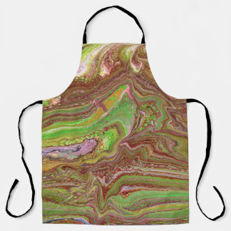 Questions 1 Wild Green Maroon Apron Schort