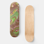 Questions 1 Wild Green Maroon Skateboard Deck (Recto)