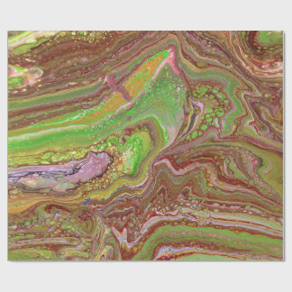 Questions 1 Wild Green Maroon Wrapping Paper Cadeaupapier