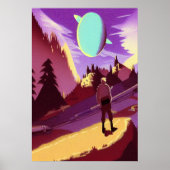 Quête pour la planète perdue | AI Art Poster (Devant)