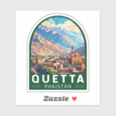 Quetta Pakistan Travel Art Vintage Sticker (Vel)