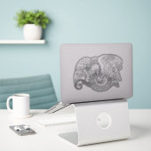 Quetzacoatl Sticker (Laptop op bureau)