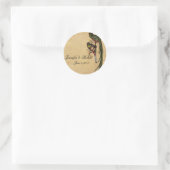  Quetzal Bird Elegant Envelope Seal Ronde Sticker (Tas)