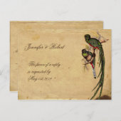  Quetzal Bird Elegant RSVP Briefkaart (Voorkant / Achterkant)