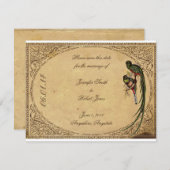 Quetzal Bird Elegant Sla de datumkaart op Save The Date (Voorkant / Achterkant)