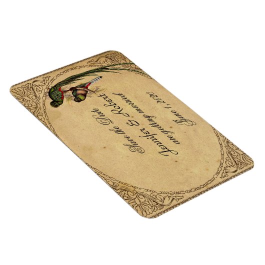  Quetzal Vogelbruiloft Save the Date Magneet (Rechterzijde)