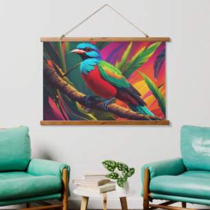 Quetzal Vogelwandtapijt Hangend Wandkleed