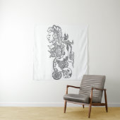 Quetzalcoatl Aztec Art Wandkleed (In situ)