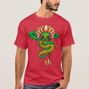 Quetzalcoatl Aztec Mayan Feathered Service Toltec T-shirt