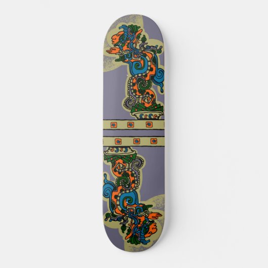 Quetzalcoatl. Aztec Tribal. Skateboard (Voorkant)