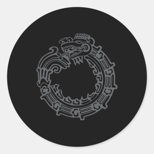 Quetzalcoatl Ronde Sticker (Voorkant)