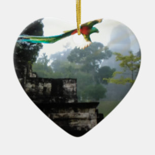 Quetzel in Tikal Keramisch Ornament