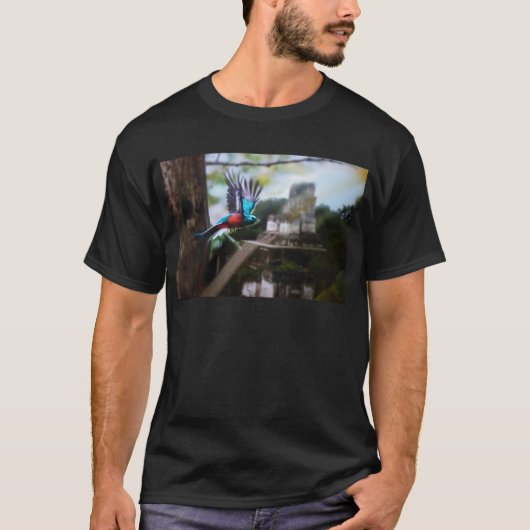 Quetzel in Tikal T-shirt (Voorkant)