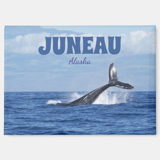 Queue de baleine Pittoresque Juneau Alaska Magnet  (Recto)
