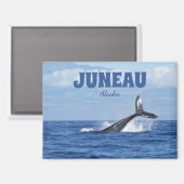 Queue de baleine Scénique Juneau Alaska Magnet Cad (Recto/Verso)