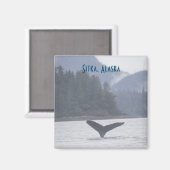 Queue de baleine Sitka Magnet Alaska (Recto/Verso)