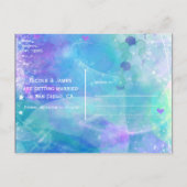 Queue de Sirène à l'Aquarelle Faire-Part de Soirée (Dos)