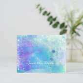 Queue de Sirène à l'Aquarelle Faire-Part de Soirée (Debout devant)