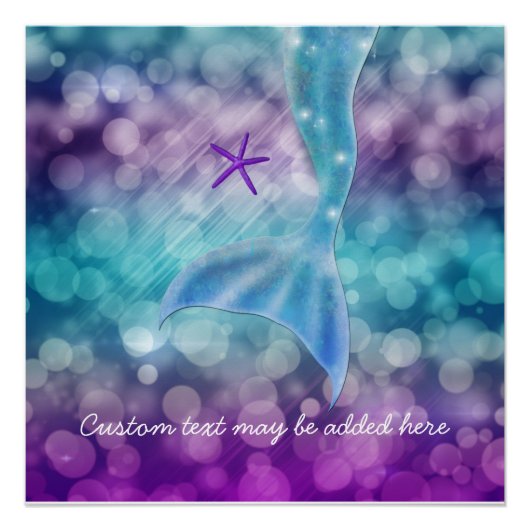 Queue De Sirène Enchantée Sous La Mer Grand Poster (Devant)