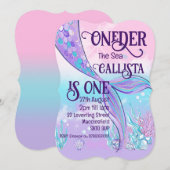 Queue de Sirène Invitation (Devant / Derrière)