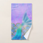 Queue de sirène iridescente perle scintillement (Serviette à main)