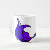 Queue de sirène violette et bleue sur une tasse de (Devant gauche)