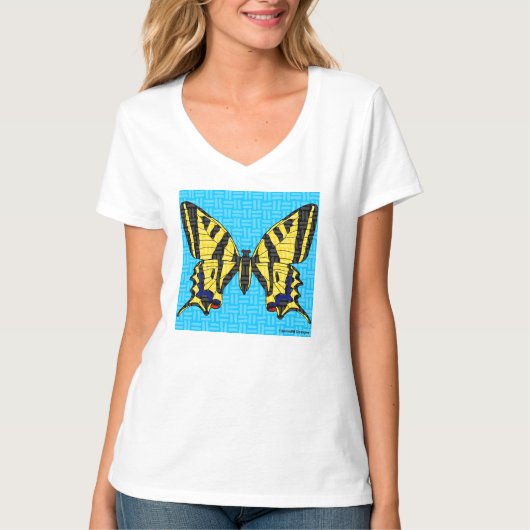 Queue d'hirondelle (blanc) - T-Shirt V Basic pour (Devant)