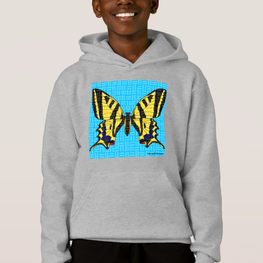 Queue d'hirondelle (vif) - Sweat à capuche pour ga (Devant)