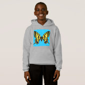 Queue d'hirondelle (vif) - Sweat à capuche pour ga (Devant entier)