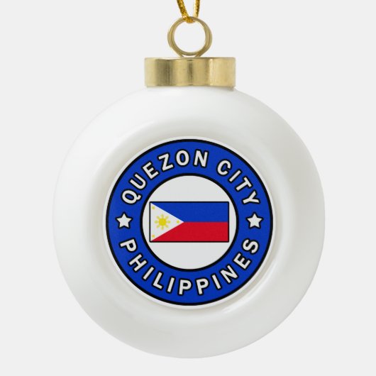 Quezon City Filipijnen Keramische Bal Ornament (Voorkant)