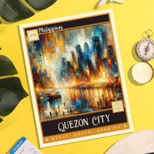 Quezon City, Filipijnen    schilderij Briefkaart