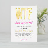 Qui a 40 ans ? Invitation Anniversaire Foil Inv (Debout devant)