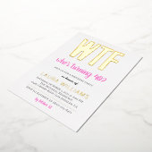 Qui a 40 ans ? Invitation Anniversaire Foil Inv (Rotation)