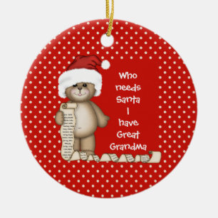 Qui a besoin de Père Noël. Grand ornement de Noël