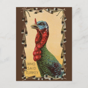 Qui A Dit La Turquie ? ? ? Carte postale Drôle Tha