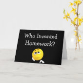 Qui a inventé les devoirs ? Carte de vœux (Fleur jaune)