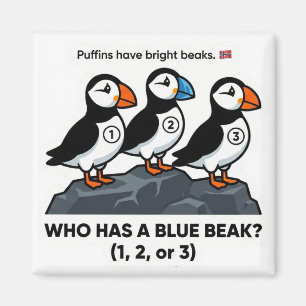 Qui a un bec bleu ? – Magnet d'apprentissage de pu