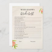 Qui Connaît La Mariée Meilleure Carte De Jeu (Devant / Derrière)