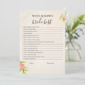 Qui Connaît La Mariée Meilleure Carte De Jeu (Debout devant)