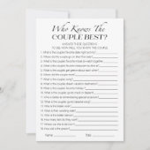 Qui Connaît Le Couple Meilleure Carte De Jeu Fête  (Devant)