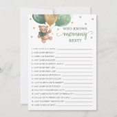 Qui Connaît Maman Meilleure Carte Baby shower De P (Devant)