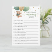 Qui Connaît Maman Meilleure Carte Baby shower De P (Debout devant)