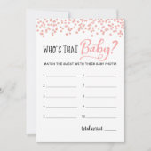 Qui est ce bébé ? Carte Baby shower de jeu (Devant)