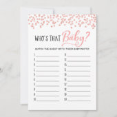 Qui est ce bébé ? Carte Baby shower de jeu (Devant)