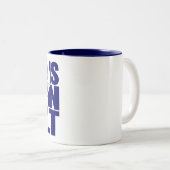 Qui est John Galt ? bleu de la tasse 11oz (Devant droit)
